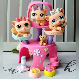 Littlest Pet Shop Baby Kitten Petriplets #1335 #1336 #1337 Triplet Cat LPS Set